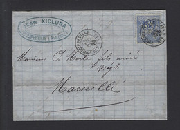 Lettre Maritime PHILIPPEVILLE BAT A VAP 1876 - Poste Maritime