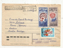 LETTRE , URSS, CCCP, LITHUANIA , VILNIUS, LITUANIE, 1979 ,3 Scans, Recommandé,R VILNIUS C, LEVROUX, INDRE - Brieven En Documenten