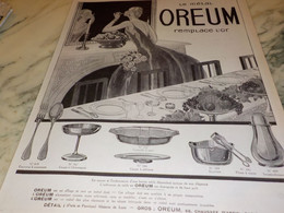 ANCIENNE  PUBLICITE LE METAL  OREUM REMPLACE L OR 1924 - Sonstige & Ohne Zuordnung