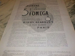 ANCIENNE PUBLICITE MONTRE  DE PRECISION OMEGA 1901 - Sonstige & Ohne Zuordnung