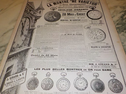 ANCIENNE PUBLICITE MONTRE NE VARIETUR  1901 - Horloge: Antiek