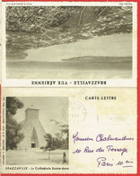 Carte-lettre 2 Vues - Brazzaville - La Cathédrale Sainte-Anne - Vue Aérienne - Brazzaville
