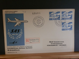 102/905  LETTER SUEDE 1961  SAS - Covers & Documents