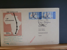 102/908  1° FLIGHT LUFTHANSA   1962  OBL.JOHANNESBURG - Lettres & Documents