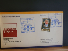 102/913  1° FLIGHT LUFTHANSA   1973 OBL. LISSABON - Covers & Documents