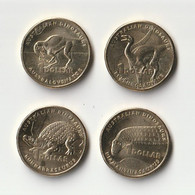 ⭐2022 - Australia DINOSAURS - Set Of 4 $1 Coins Circulated⭐ - Dollar