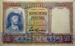 SPAIN 500 PESETAS 1931 PICK 84 VF - 50 Pesetas