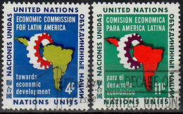 1961 Economic Commission For Latin America Sc 93-94 / YT 89-90 / Mi 107-8 Used / Oblitéré / Gestemplet [zro] - Usados