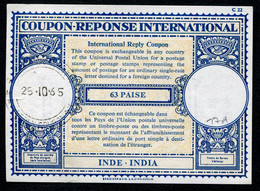 INDE   International Reply Coupon / Coupon Réponse International - Zonder Classificatie
