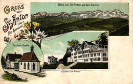 St. Anton, Mehrbild-AK Mit Gasthhof "Zum Rössli", 1911 - St. Anton