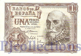 SPAIN 1 PESETA 1953 PICK 144a XF+ - 5 Peseten