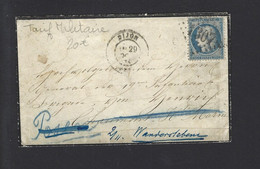 Lettre De 1871 DIJON Pour Chaumont Réexpédier à WANDERSLEBEN  ALLEMAGNE - 1849-1876: Classic Period