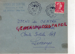 87- LE DORAT - ENVELOPPE DOCKS DU CENTRE -LIMOGES 1 RUE DU MAS LOUBIER -CACHET POSTE POITIERS A LIMOGES 1957 - Lebensmittel