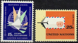 1964 Air Mail Sc C11-12 / YT A 11-12 / Mi 131-2 MNH / Neuf Sans Charniere / Postfrisch [zro] - Luftpost