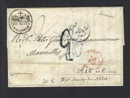 Lettre Entrée Maritime E PONT Marseille 1862 - Posta Marittima