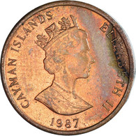 Monnaie, Îles Caïmans, Cent, 1987 - Caimán (Islas)