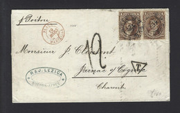 Lettre Entrée Maritime Plata Marseille 1877 De Buenos Ayres - Maritime Post