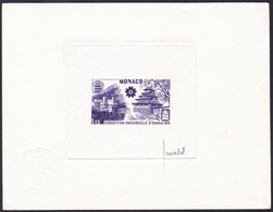 Monaco Sc757 Osaka EXPO 70, Palace Of Monaco And Osaka Castle, Château, Signed Die Proof, Epreuve - 1970 – Osaka (Japón)