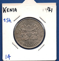 KENYA - 1 Shilling 1971 -  See Photos -  Km 14 - Kenya