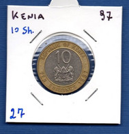 KENYA - 10 Shillings 1997 -  See Photos -  Km 27 - Kenya