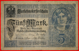 ~ DARLEHNSKASSENSCHEIN: GERMANY ★ 5 MARK 1917! LOW START ★ NO RESERVE! - 5 Mark