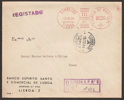 Portugal EMA Cachet Rouge Banque BESCL 1964 Recommandée Privé Nº 6 Meter Stamp BESCL Bank Private Registration Nº 6 - Máquinas Franqueo (EMA)