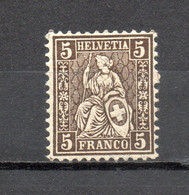 SUISSE   N° 35  NEUF AVEC CHARNIERE    COTE  3.00€   HELVETIA ASSISE  VOIR DESCRIPTION - Nuevos