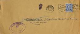 1964 IRLANDA , BAILE ATHA CLIATH - GENEVA , SOBRE CIRCULADO - Storia Postale