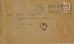 1948 IRLANDA , BAILE ATHA CLIATH - BESANÇON , SOBRE CIRCULADO , TASA POR INSUFICIENCIA DE FRANQUEO , TAX , TAXE - Cartas & Documentos
