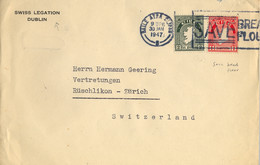 1947 IRLANDA , BAILE ATHA CLIATH - ZÜRICH , SOBRE CIRCULADO , SWISS LEGATION - DUBLIN - Briefe U. Dokumente