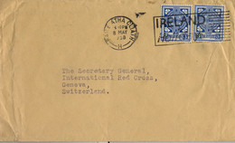 1958 IRLANDA , SOBRE CIRCULADO , BAILE ATHA CLIATH - GINEBRA - Covers & Documents