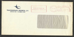 Portugal EMA Cachet Rouge Tranquilidade Compagnie D'assurance 1983 Insurance Company Franking Meter - Maschinenstempel (EMA)