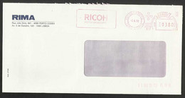 Portugal EMA Cachet Rouge Ricoh Photocopieurs 1992 Ricoh Photocopiers Franking Meter - Maschinenstempel (EMA)