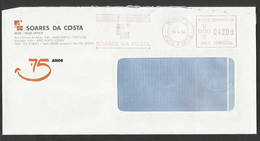 Portugal EMA Cachet Rouge Soares Da Costa Bâtiment Travaux Publics Ingénierie 1994 Public Works Building Franking Meter - Macchine Per Obliterare (EMA)