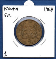 KENYA - 5 Cents 1968 -  See Photos -  Km 1 - Kenia