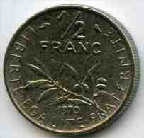 France 1/2 Franc 1970 GAD 429 KM 931.1 - 1/2 Franc