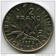 France 1/2 Franc 1976 GAD 429 KM 931.1 - 1/2 Franc