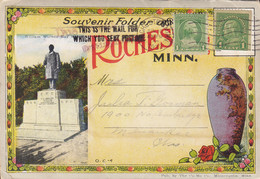 United States Sovenir Folder Rochester Minn. ROCHESTER Minn. 1932 Purple POSTAGE DUE Line Cds. (9 Scans) - Rochester