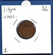 LIBYA - 1 Millieme 1952  -  See Photos - Km 1 - Libye