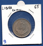 LIBYA - 20 Milliemes 1965  -  See Photos - Km 9 - Libya