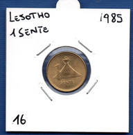 LESOTHO - 1 Sente 1985  -  See Photos - Km 16 - Lesotho