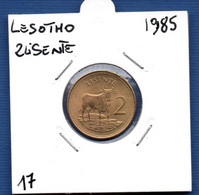 LESOTHO - 2 Lisente 1985  -  See Photos - Km 17 - Lesotho