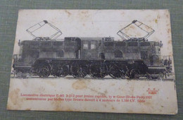 LOCOMOTIVE ELECTRIQUE E-401  2-D-2  1927 - Trains