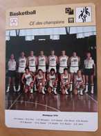 Fiche Rencontre CE Des Champions 1976 Mobilgirgi  Ignis Varese1976 Basket - Basketball