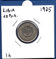 LIBYA - 10 Dirham 1975  -  See Photos - Km 14 - Libya