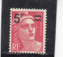 France - Année 1949 - N°YT 827** - Neuf Sans Charnière, Ni Traces - Marianne De Gandon, Surchargé - Unused Stamps
