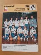 Fiche Rencontre Clermont Universite Club 1977 O'Connor Quilbier Sainte Croix Le Ray Passemard Guidotti...Basket - Basketball