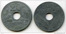 France 20 Centimes 1943 GAD 321 KM 900.1 - 20 Centimes