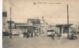 BLANKENBERGE   LA GARE DES TRAMWAYS  ( MET TRAM )          2 SCANS - Staden