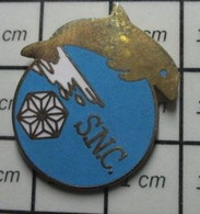 410D Pin's Pins / Beau Et Rare / THEME : SPORTS / CLUB NATATION SNC STADE NAUTIQUE CAENNAIS DAUPHIN - Nuoto